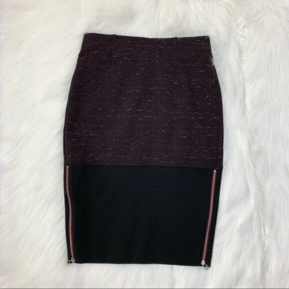 WILFRED Aritzia Campagne Pencil Skirt Heathered High Rise Waist zipper Size 0 - Picture 8 of 15